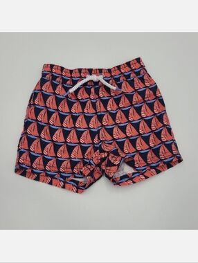 Janie and Jack baby boy sailboat swim trunks size 3-6 months